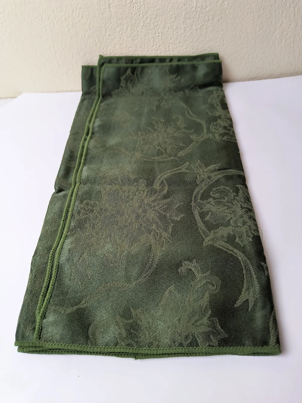 Damask Christmas Napkins - Deep Green Set of 4